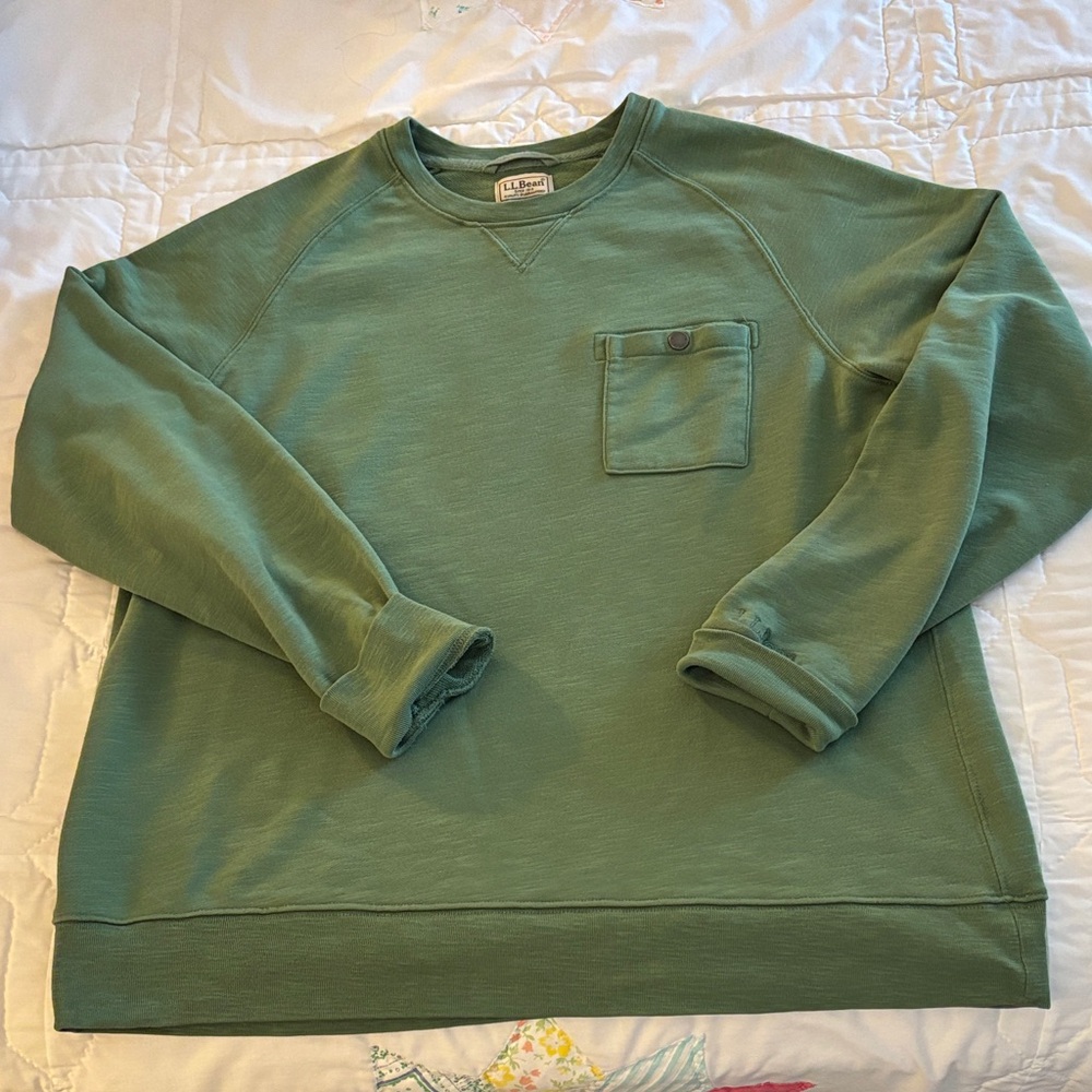 L.L. Bean Sage Green Crewneck Sweater